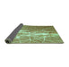 Sideview of Abstract Turquoise Contemporary Rug, con2292turq