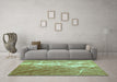 Machine Washable Abstract Turquoise Contemporary Area Rugs in a Living Room,, wshcon2292turq