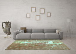 Machine Washable Abstract Light Blue Contemporary Rug in a Living Room, wshcon2292lblu