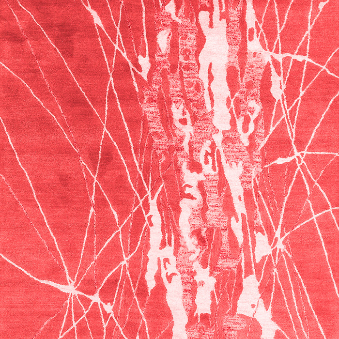 Abstract Red Contemporary Area Rugs
