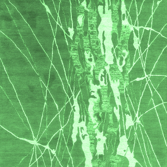 Abstract Emerald Green Contemporary Rug, con2292emgrn