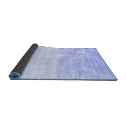 Sideview of Abstract Blue Contemporary Rug, con2293blu
