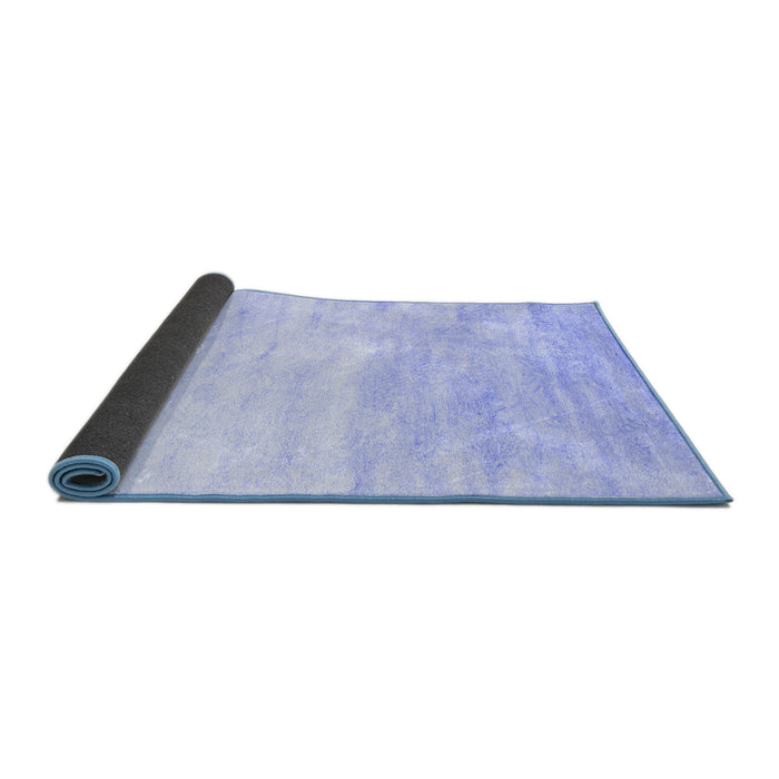 Sideview of Abstract Blue Contemporary Rug, con2293blu