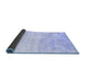 Sideview of Abstract Blue Contemporary Rug, con2293blu