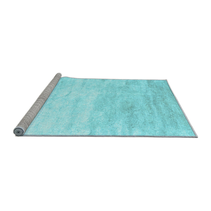 Sideview of Machine Washable Abstract Light Blue Contemporary Rug, wshcon2293lblu