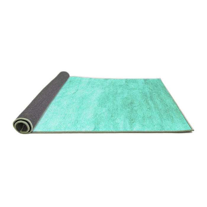 Sideview of Abstract Turquoise Contemporary Rug, con2293turq