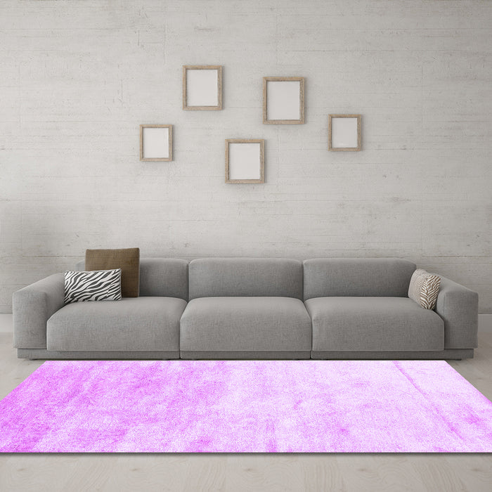 Machine Washable Abstract Purple Contemporary Area Rugs in a Living Room, wshcon2293pur