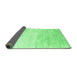 Sideview of Abstract Emerald Green Contemporary Rug, con2293emgrn