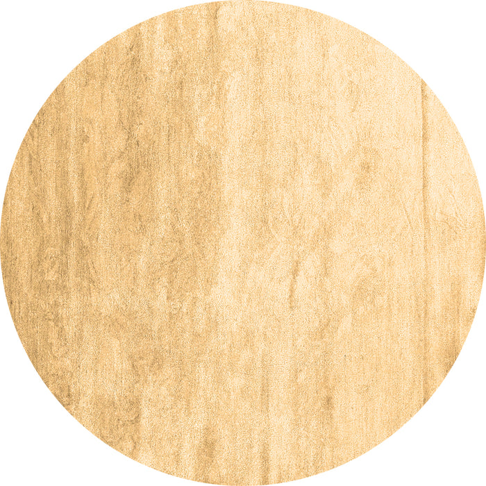 Round Abstract Brown Contemporary Rug, con2293brn