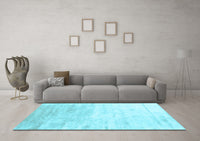 Machine Washable Abstract Light Blue Contemporary Rug, wshcon2293lblu