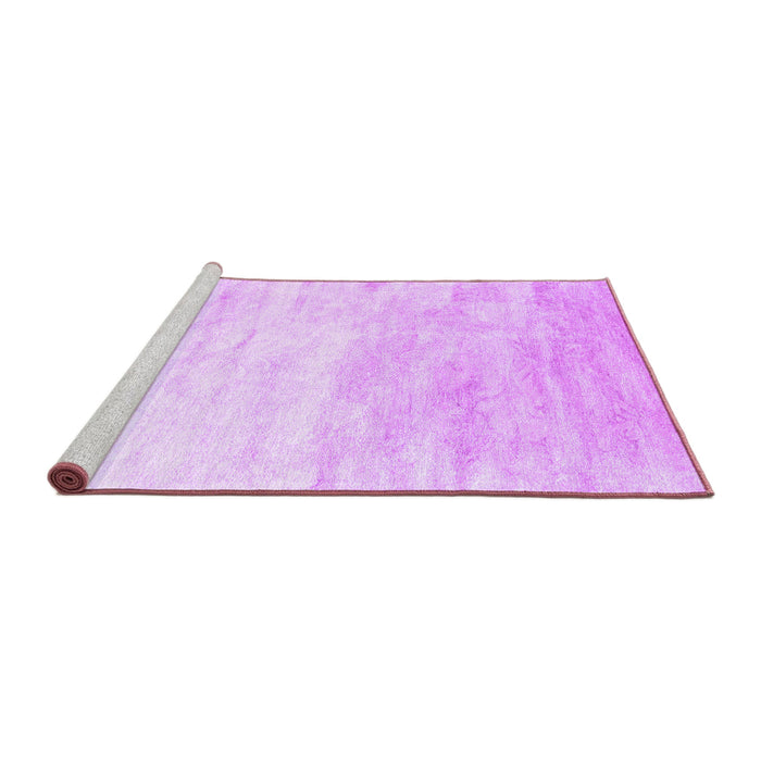 Sideview of Machine Washable Abstract Purple Contemporary Area Rugs, wshcon2293pur