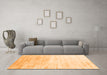 Machine Washable Abstract Orange Contemporary Area Rugs in a Living Room, wshcon2293org