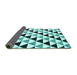 Sideview of Abstract Turquoise Contemporary Rug, con2294turq