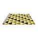 Sideview of Machine Washable Abstract Yellow Contemporary Rug, wshcon2294yw