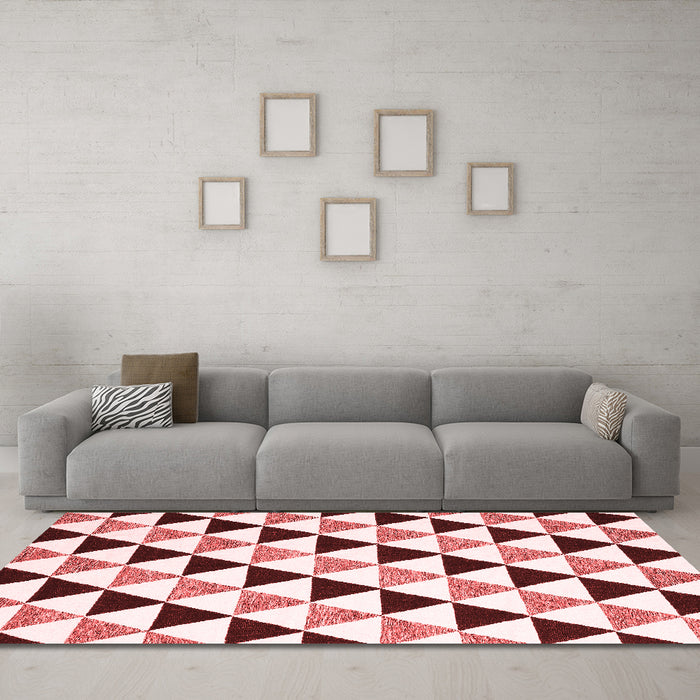 Contemporary Red Washable Rugs