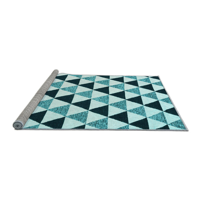 Sideview of Machine Washable Abstract Light Blue Contemporary Rug, wshcon2294lblu
