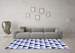 Machine Washable Abstract Blue Contemporary Rug in a Living Room, wshcon2294blu