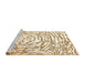 Serging Thickness of Machine Washable Contemporary Blanched Almond Beige Rug, wshcon2295