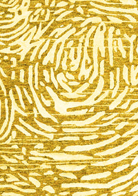 Abstract Yellow Contemporary Rug, con2295yw