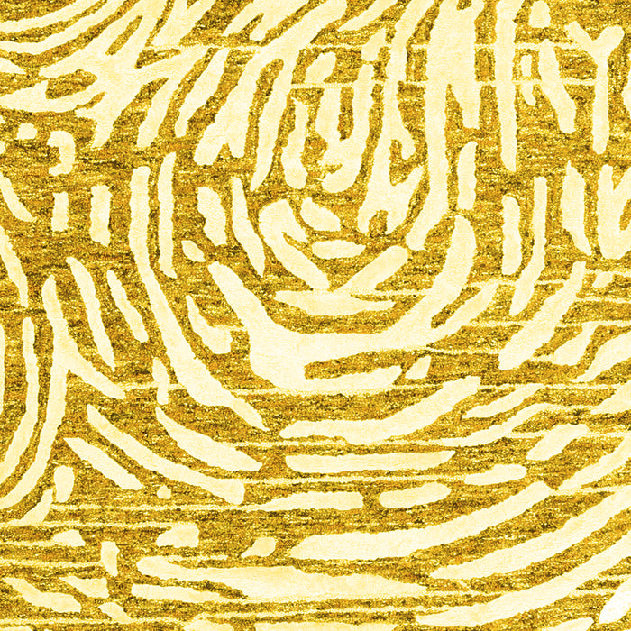 Abstract Yellow Contemporary Rug, con2295yw