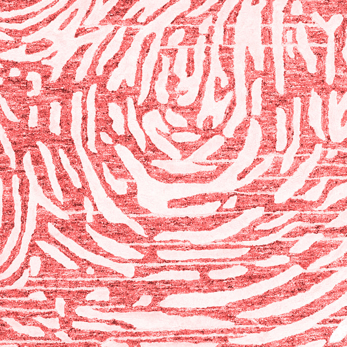 Machine Washable Abstract Red Contemporary Rug, wshcon2295red