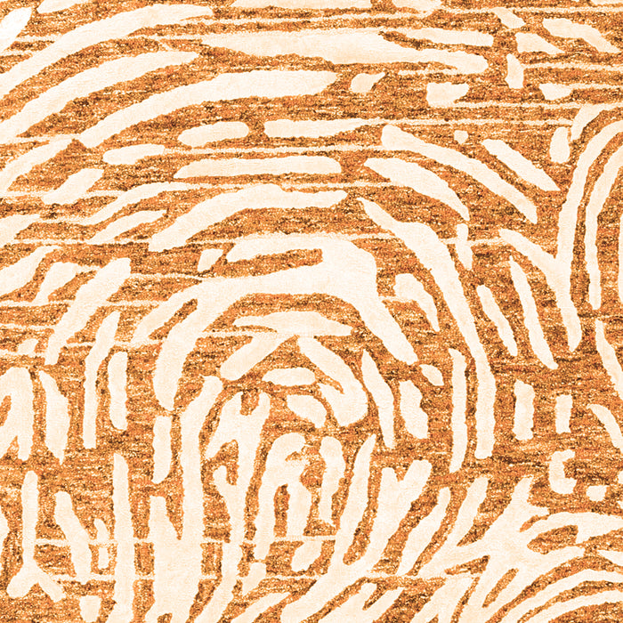 Abstract Orange Contemporary Rug, con2295org