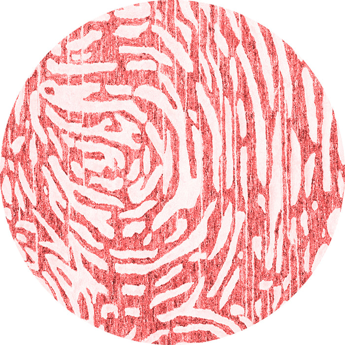 Machine Washable Abstract Red Contemporary Rug, wshcon2295red