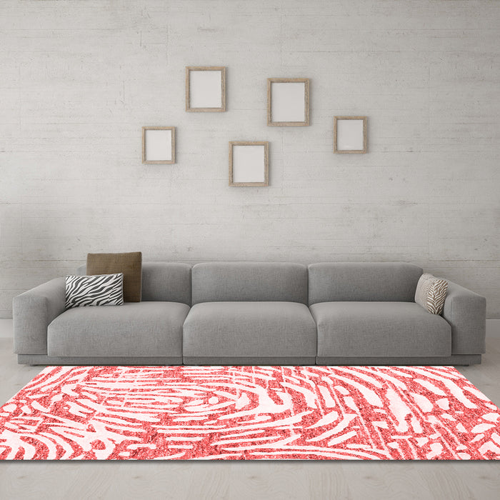 Contemporary Red Washable Rugs