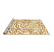 Sideview of Machine Washable Abstract Brown Contemporary Rug, wshcon2295brn