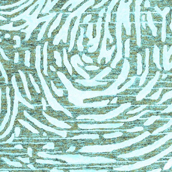 Abstract Light Blue Contemporary Rug, con2295lblu