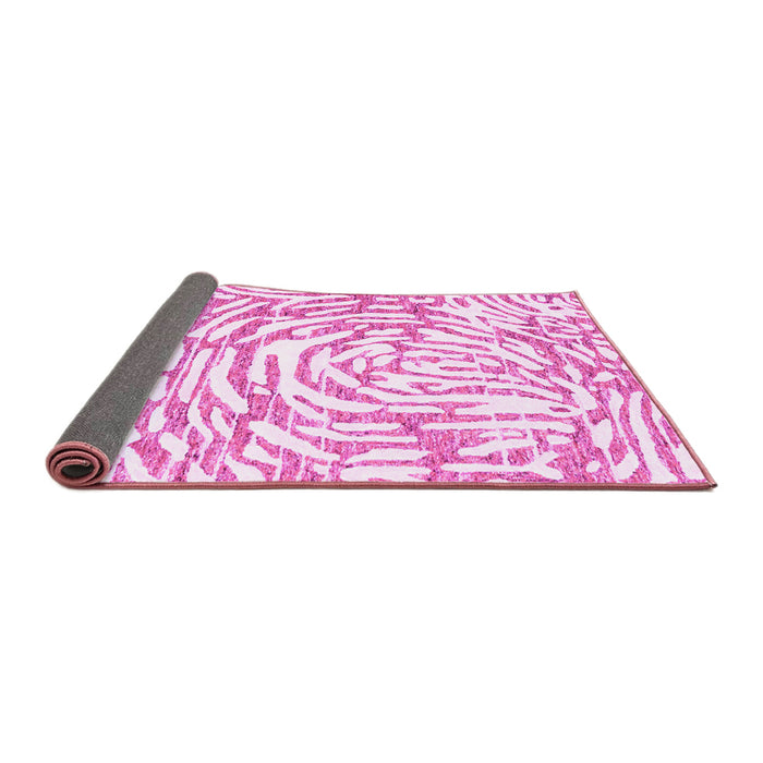 Sideview of Abstract Pink Contemporary Rug, con2295pnk