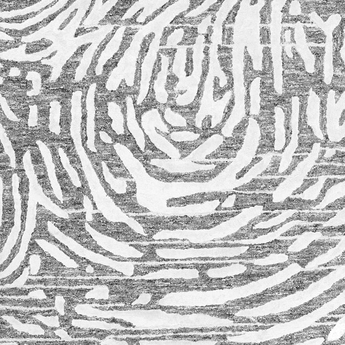 Serging Thickness of Machine Washable Abstract Gray Contemporary Rug, wshcon2295gry