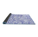 Sideview of Abstract Blue Contemporary Rug, con2295blu