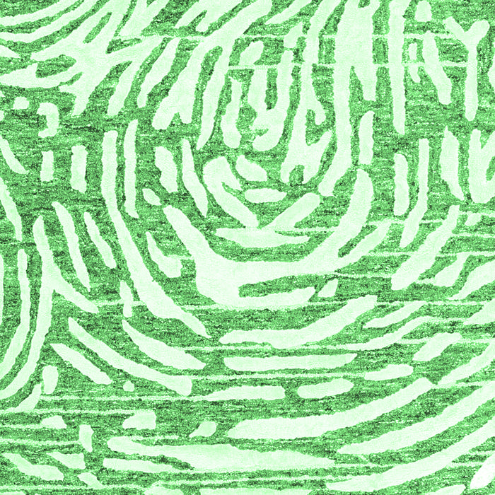 Machine Washable Abstract Emerald Green Contemporary Area Rugs, wshcon2295emgrn