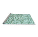 Sideview of Machine Washable Abstract Light Blue Contemporary Rug, wshcon2295lblu