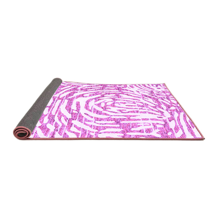 Sideview of Abstract Purple Contemporary Rug, con2295pur