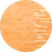 Square Abstract Orange Contemporary Rug, con2296org