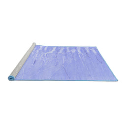 Sideview of Machine Washable Abstract Blue Contemporary Rug, wshcon2296blu