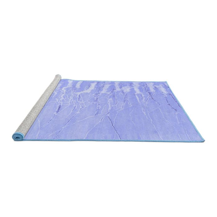 Sideview of Machine Washable Abstract Blue Contemporary Rug, wshcon2296blu