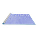 Sideview of Machine Washable Abstract Blue Contemporary Rug, wshcon2296blu