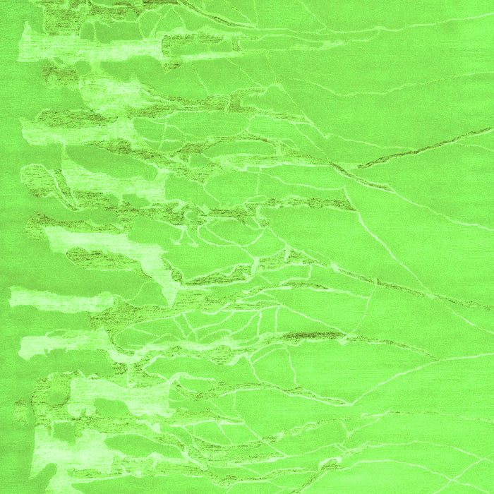 Serging Thickness of Machine Washable Abstract Green Contemporary Area Rugs, wshcon2296grn