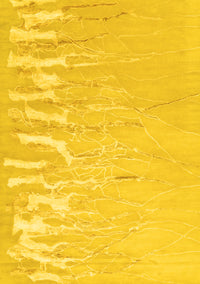 Abstract Yellow Contemporary Rug, con2296yw