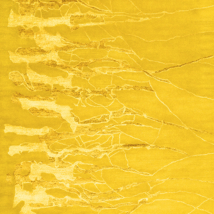 Abstract Yellow Contemporary Rug, con2296yw