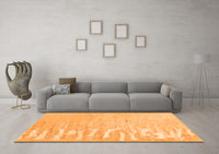 Machine Washable Abstract Orange Contemporary Rug, wshcon2296org