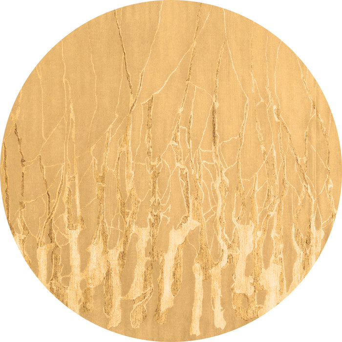 Round Machine Washable Abstract Brown Contemporary Rug, wshcon2296brn