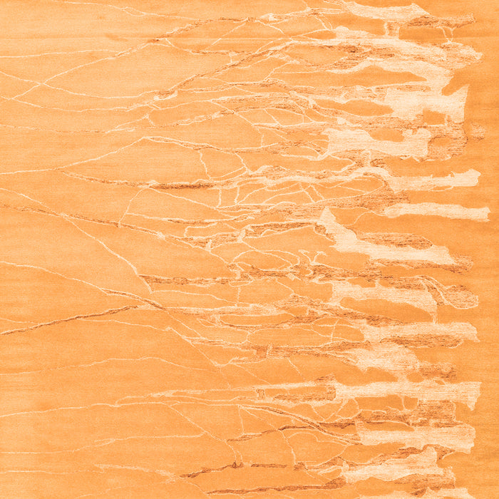 Serging Thickness of Abstract Orange Contemporary Rug, con2296org