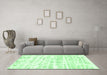 Machine Washable Solid Emerald Green Modern Area Rugs in a Living Room,, wshcon2297emgrn