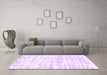 Machine Washable Solid Purple Modern Area Rugs in a Living Room, wshcon2297pur