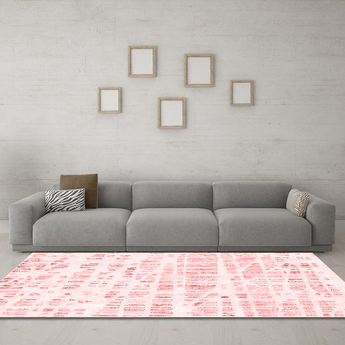 Modern Red Washable Rugs