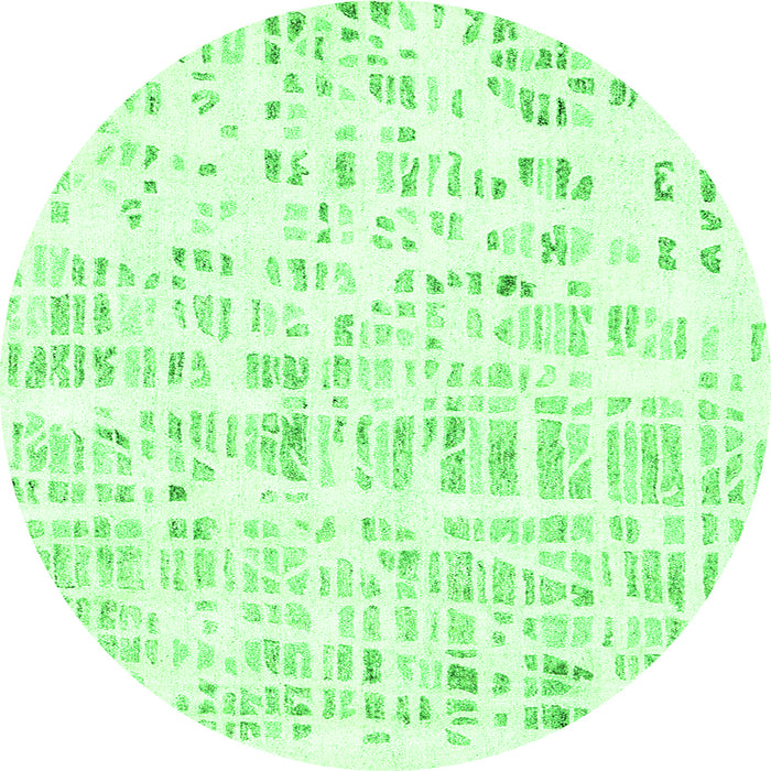 Square Solid Green Modern Rug, con2297grn